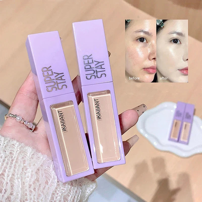 Color Correction Liquid Concealer White Foundation Makeup Base Face Brighten Cover Up Dark Circles Waterproof Concealer Stick