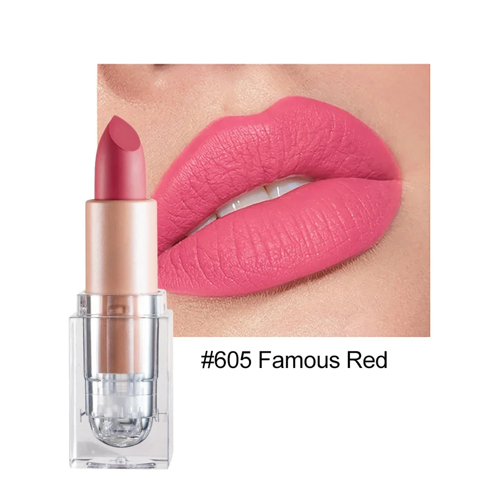 HANDAIYAN Matte Nude Lipstick Velvet Finish Long Lasting Waterproof Korean Beauty Cosmetic Makeup Gift for Women