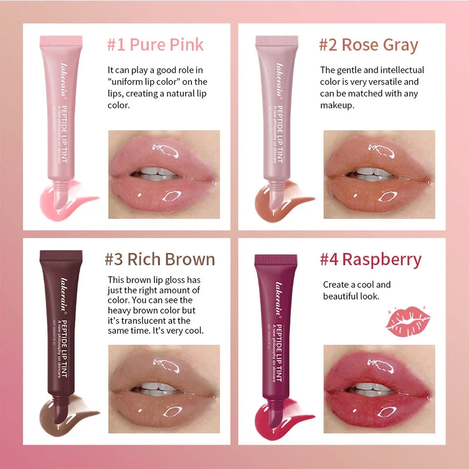 10ml Peptide Lip Mask Gel Moisturizing Lip Treatment Soften Dry Flaky Lips Lipstick Base Primer Nourishing Lip Cream Daily Lip Care Cosmetic For Women Girls