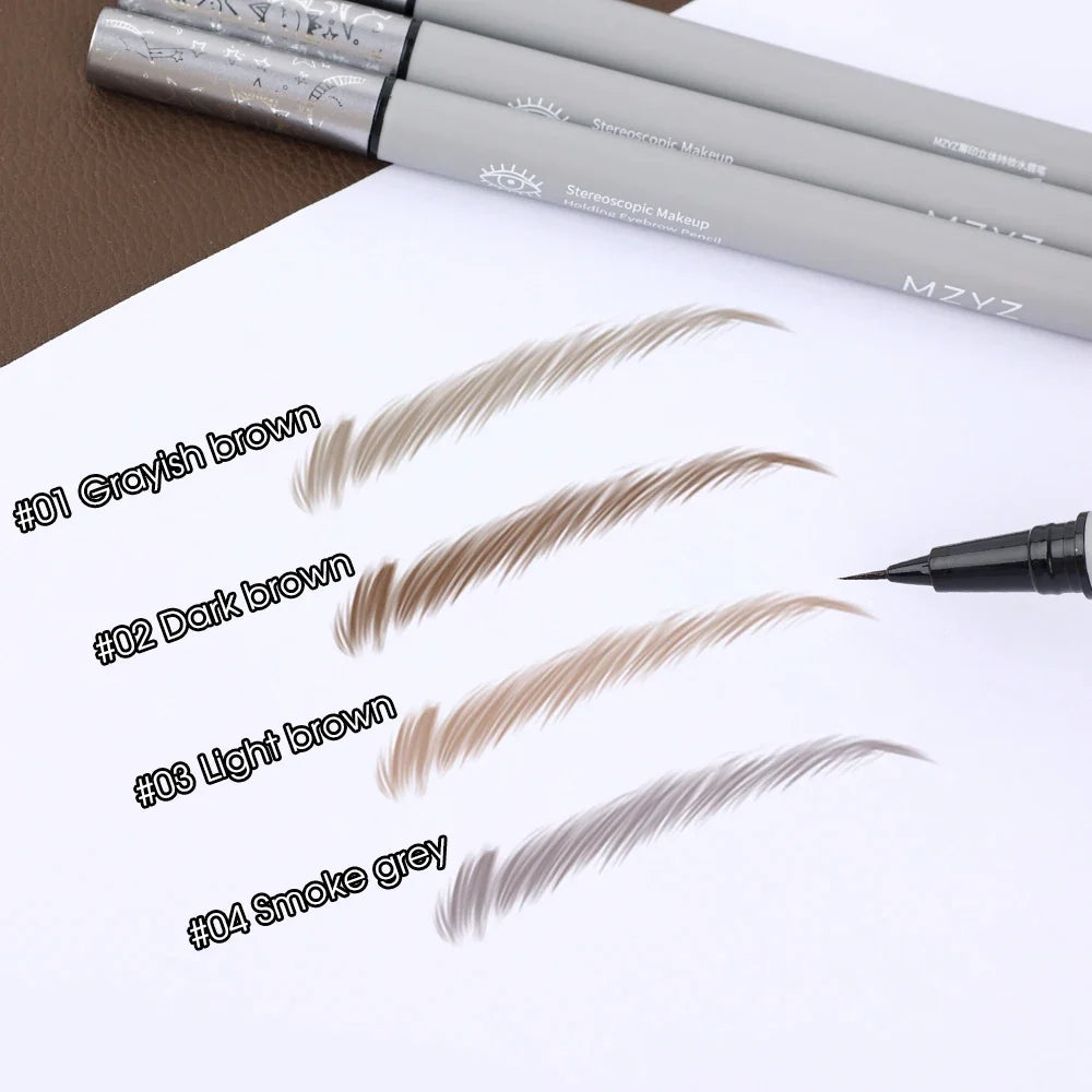 1PCS Waterproof Liquid Eyebrow Easy To Color Long Lasting Sweat-proof Eyebrow Pen 0.01MM Ultra Thin Head Eye Makeup Cosmetics
