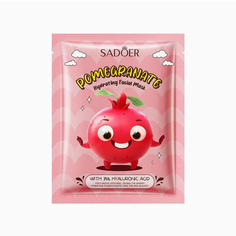 5pcs SADOER Hyaluronic Acid Collagen Face Mask Moisturizing Hydrating Facial Mask Korean Skin Care Sheet Mask for Dry