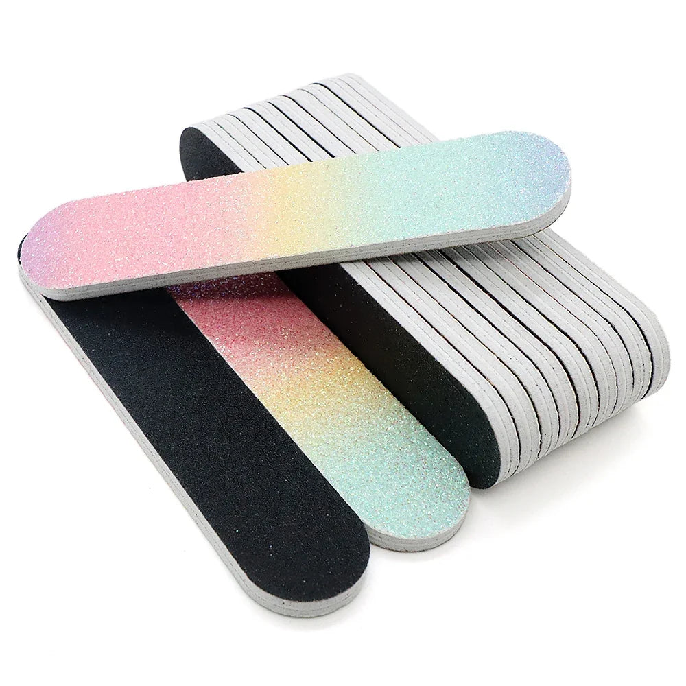 5/10Pcs/Lot Mini Nail Files Professional Material Nails Double Sided Plastic Pedicure Manicure Buffing Polishing Beautiful Tools