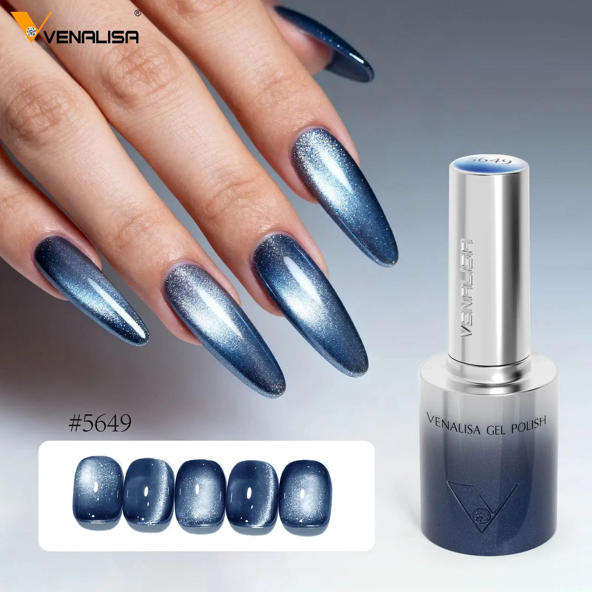 1/5pcsVenalisa Hema/TPO Free Cat Eye Gel Magnet Ultra Flash Nail Gel Polish Diamond Sparkle Soak Off UV LED Varnish Nail Gel