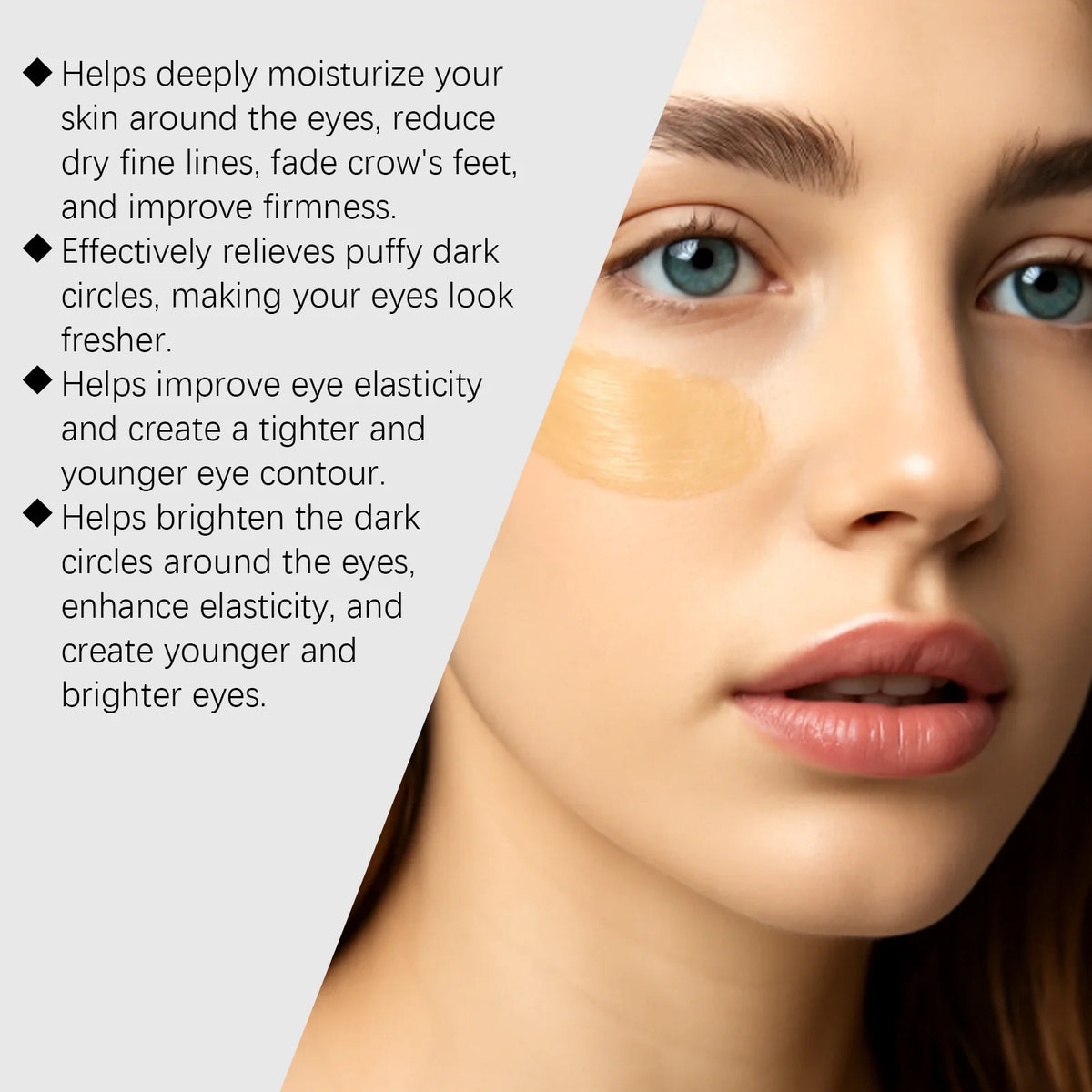 Eye Cream With Hyaluronic Acid Firming Serum Fine Lines and Crows Target Dark Circles Feet Nourishing Eye Moisturizer For Tired