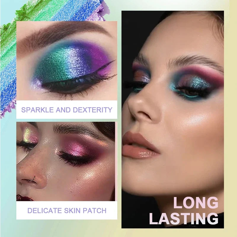 Chameleon Optical Color Shift Eyeshadow Cream Multi Chrome Shimmer Metallic Eye Lip Pigment Long Lasting Duochrome Makeup