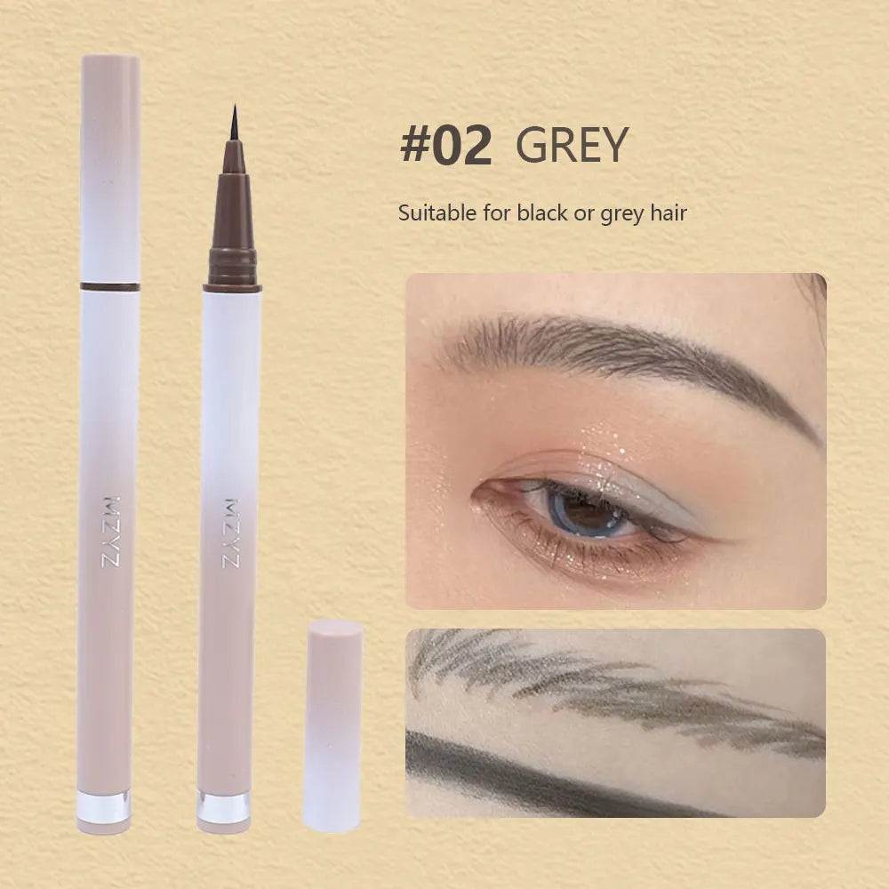 1PCS Waterproof Liquid Eyebrow Easy To Color Long Lasting Sweat-proof Eyebrow Pen 0.01MM Ultra Thin Head Eye Makeup Cosmetics