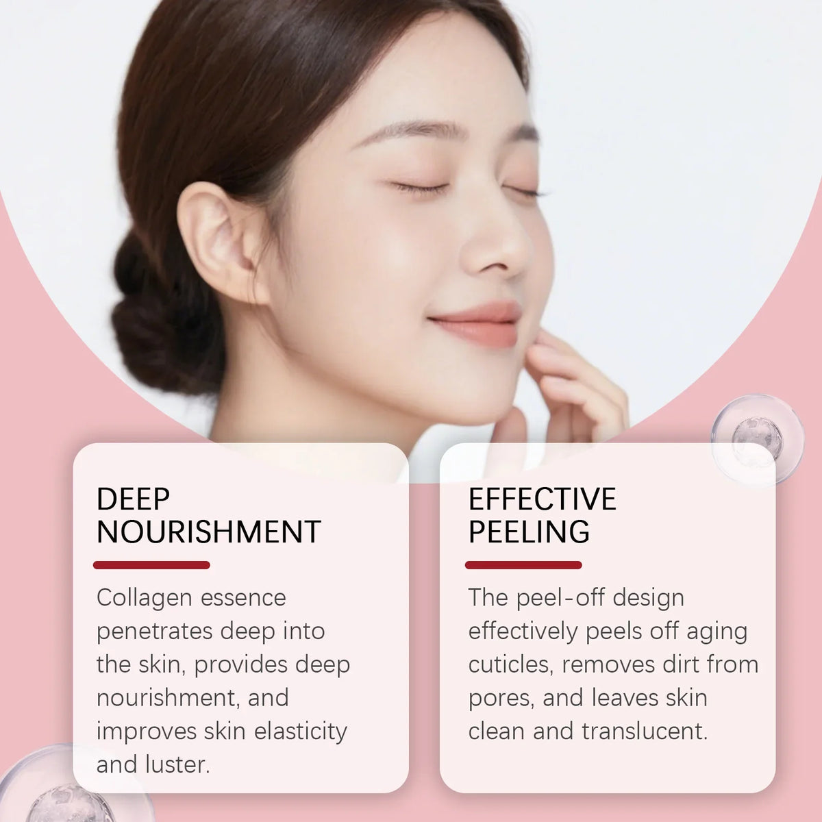 Collagen Peel-Off Mask: Gentle, Moisturizing & Hydrating, Leaves Skin Translucent, Nourished, Clean and Tender