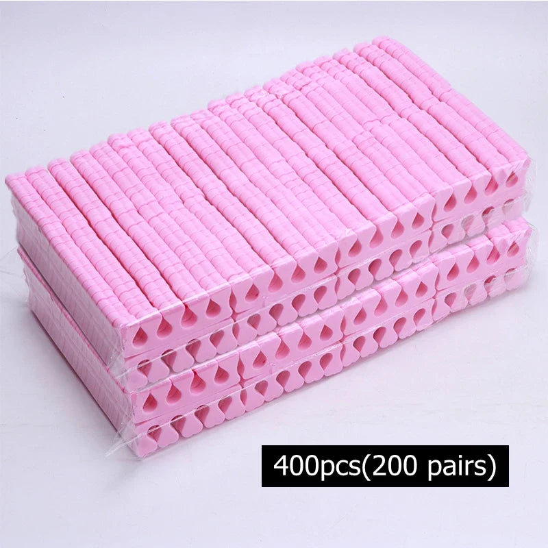 100/200/400pcs Nail Art Toes Separators Soft Sponge Fingers Foot Gel UV Polish Coating Painting Manicure Pedicure Tools Foam