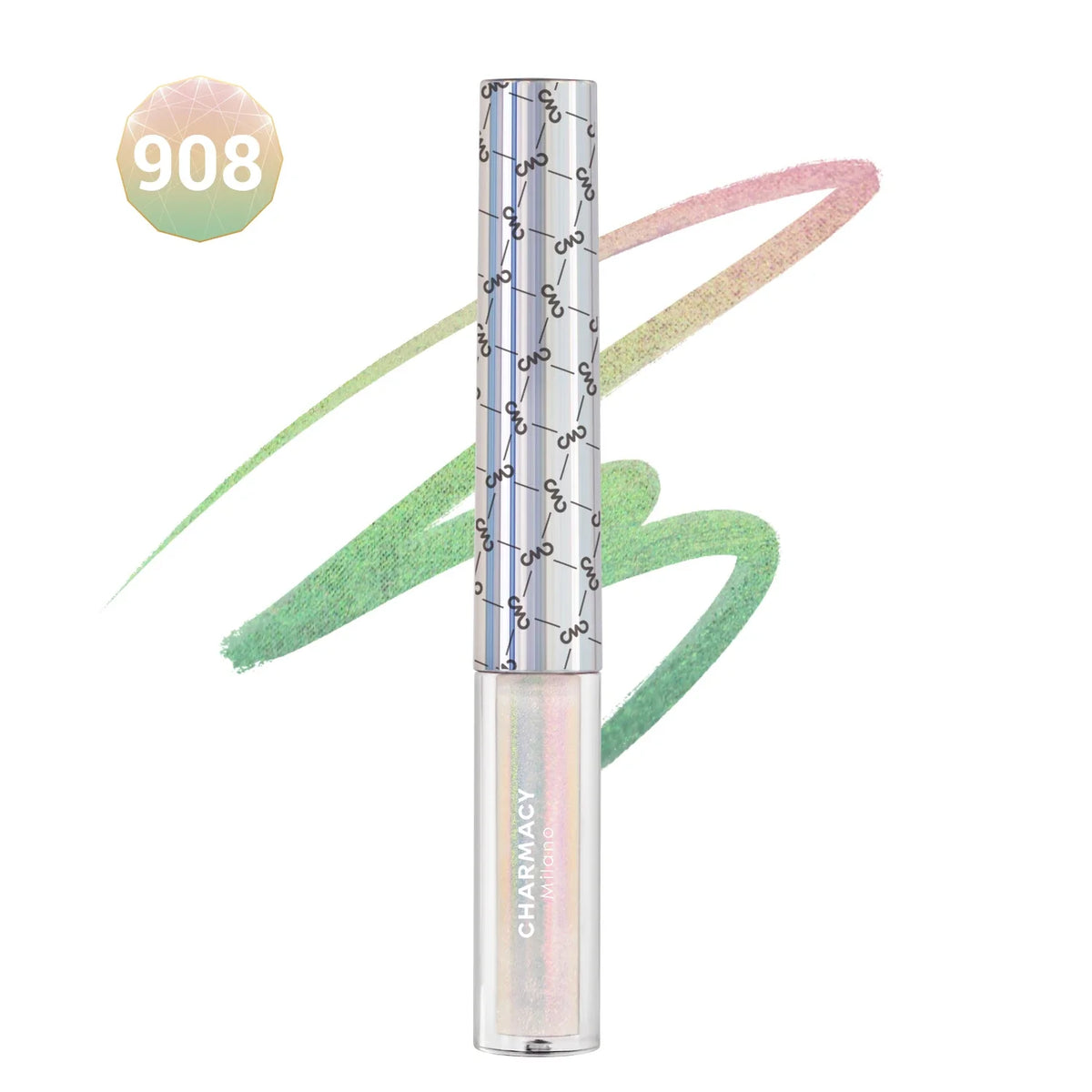 CHARMACY Duochrome Glitter Liquid Eyeliner Long Lasting Waterproof Smudgeproof Ultra Fine Tip Eye Liner Women Makeup Cosmetics