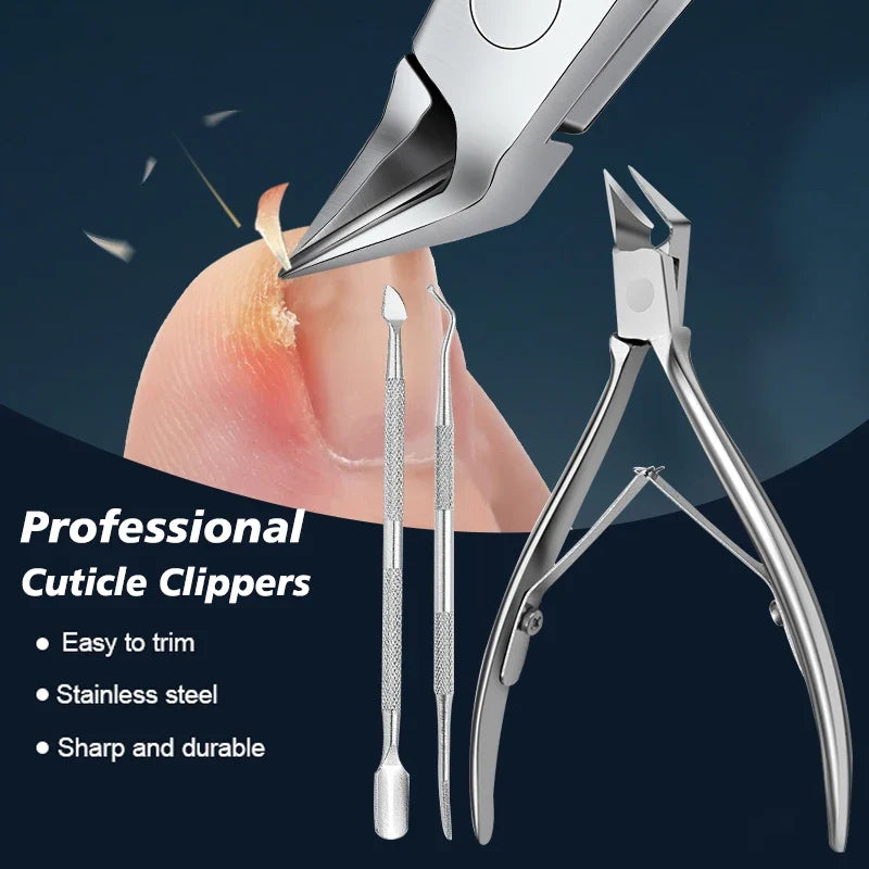 1/2/3pcs Professional Toenail Ingrown Cuticle Nipper Edge Nail Clipper Cutter Scissor Dead Skin Remover Pedicure Manicure Tools