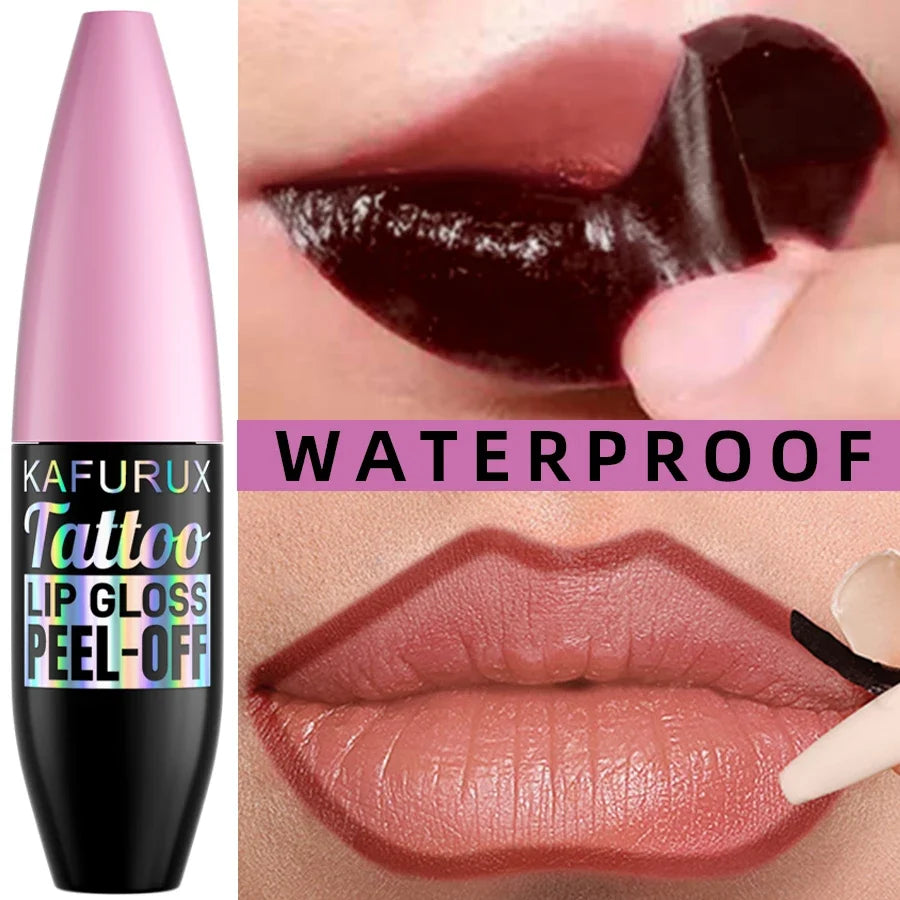 7 Colors Blading Lip Gloss Peel Long Lasting Waterproof Liquid Lipstick Pink Lip Glaze Transfer Resistant Lip Tint Makeup Gifts