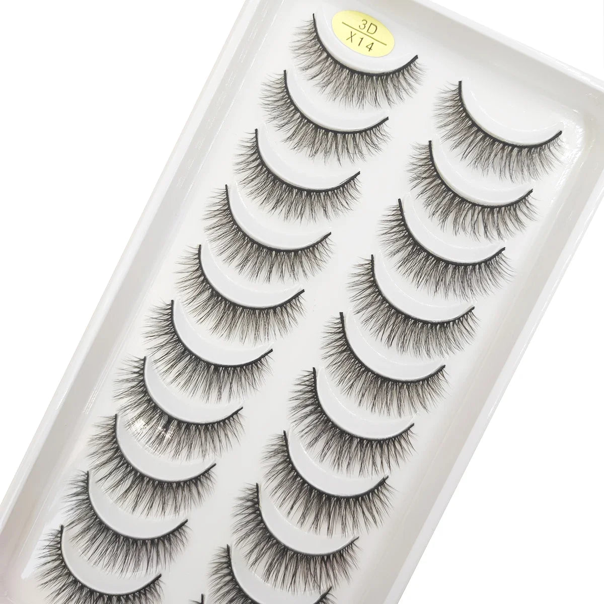 20 Style 10 Pairs Natural 3d Mink Lashes Soft False Eyelashes Cross Messy Dense Eye Lashes Extension Makeup Faux Cils Maquillaje