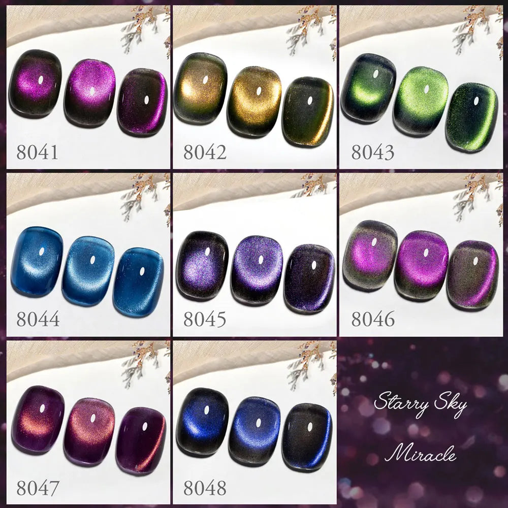 CANNI TPO/HEMA FREE Cat Eye Gel Nail Polish 9ml 48 Colors High Gloss UV-Removable Nail Art for Salon & DIY Manicure
