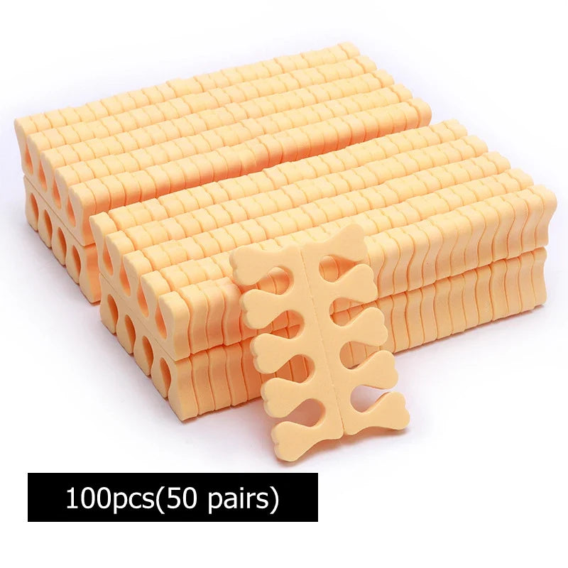 100/200/400pcs Nail Art Toes Separators Soft Sponge Fingers Foot Gel UV Polish Coating Painting Manicure Pedicure Tools Foam