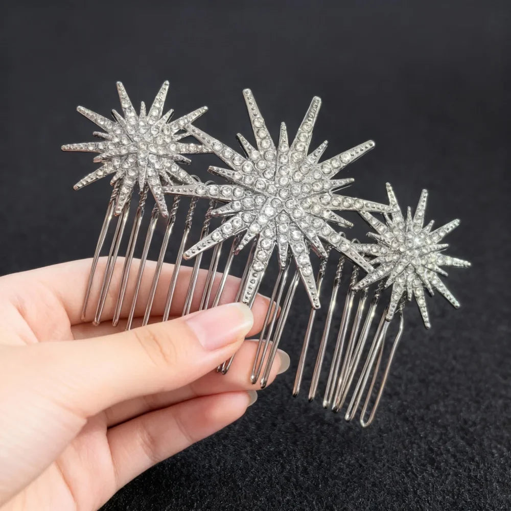 Floral Pearl Rhinestone Hair Comb Elegant Metal Leaf Bridal Hair Clip Pins Wedding Hair Accessory for Bride Updo Hairstyle