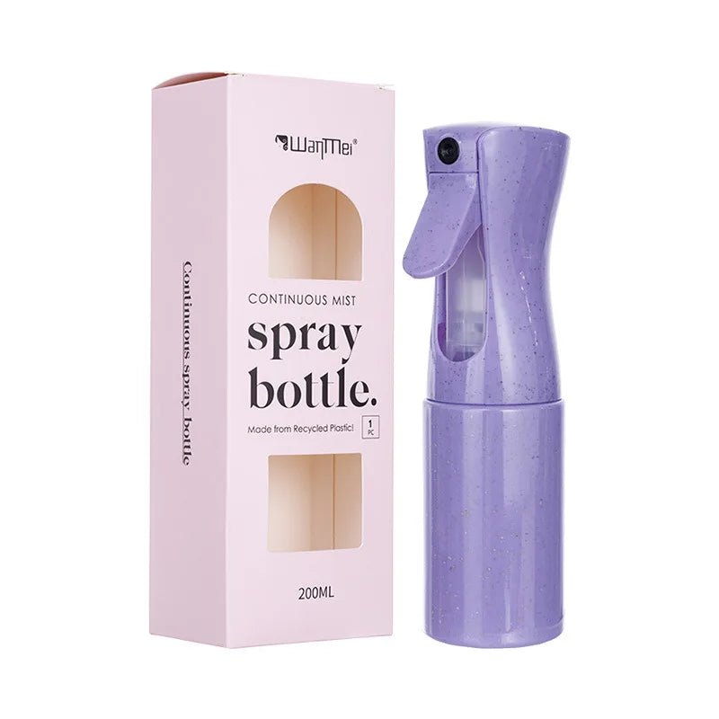 200ML Wheat Straw Continuous Spray Bottles Hairdressing Pressure Sprinkling Bottle Barber Salon Hairdressing Styling Tools