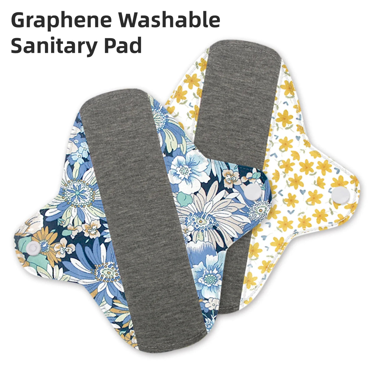 1pc/5pcs Anti Slip Washable Sanitary Pad Graphene Sterilization Underwear Panty Liner Lady Personal Care Reusable Daily Pads