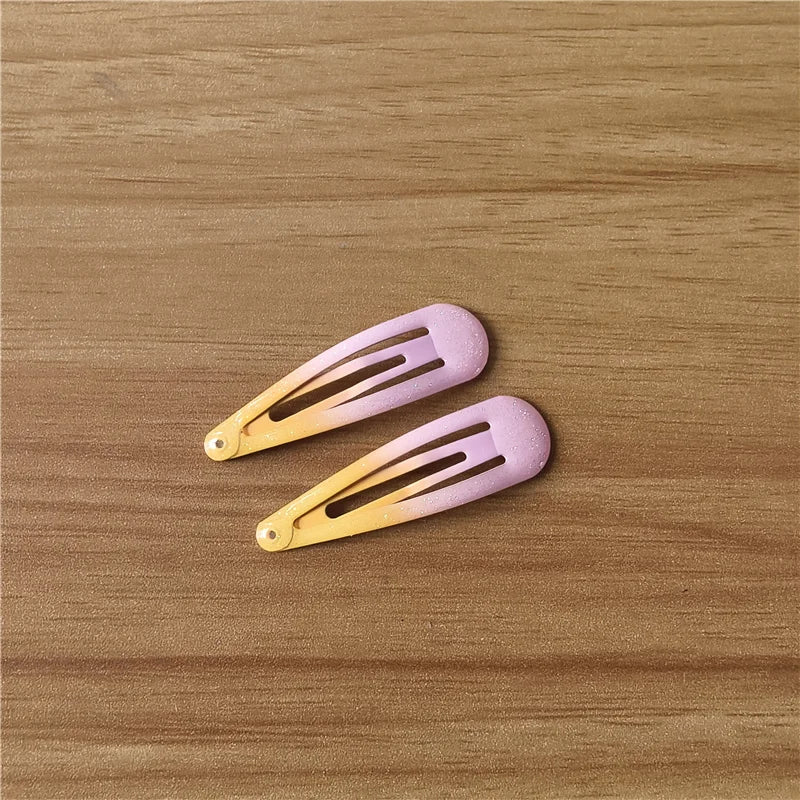 20Pcs/Lot Hair Accessories Powder Dripping Hair Clip Candy Barrette Korean Fashion Solid Hairclip Headdress Hairpins for Girls