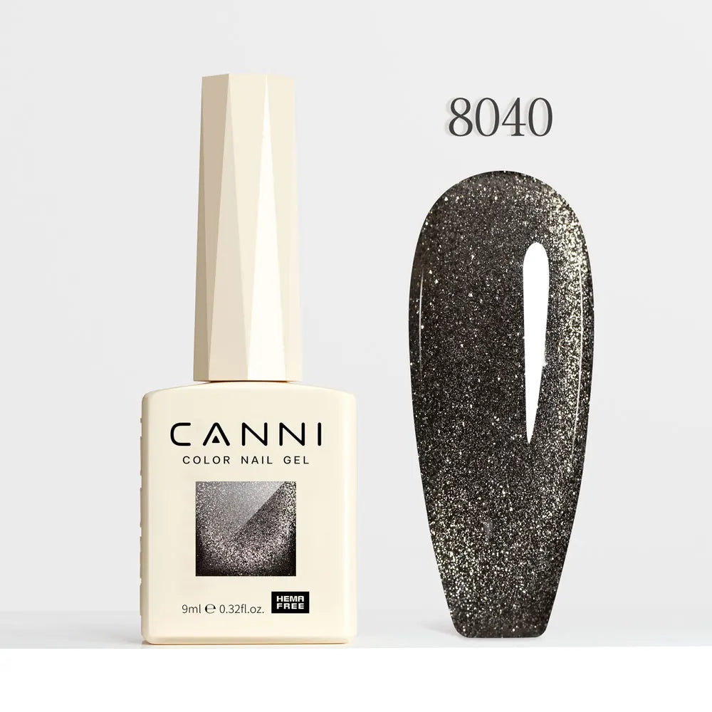 CANNI TPO/HEMA FREE Cat Eye Gel Nail Polish 9ml 48 Colors High Gloss UV-Removable Nail Art for Salon & DIY Manicure