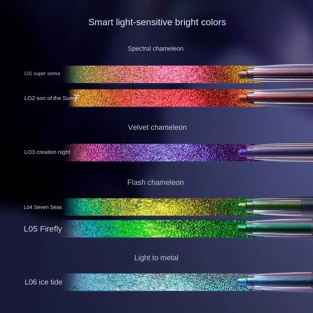 Kaleidos Eyeliner Gel Pencil Waterproof Chameleon Colour Long Wear Glitter Metallic Eye Shadows Pen Eye Liner Stamp Makeup