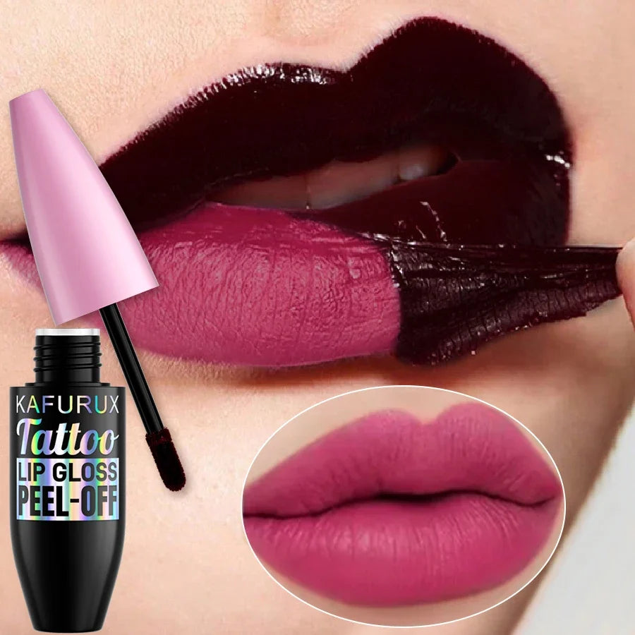 7 Colors Blading Lip Gloss Peel Long Lasting Waterproof Liquid Lipstick Pink Lip Glaze Transfer Resistant Lip Tint Makeup Gifts