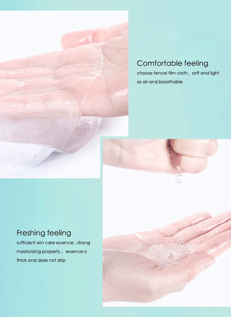 10/20/30pcs Hyaluronic Acid Hydrating Facial Masks Sheet Masks Face Moisturizing Anti-aging Anti Wrinkles Face Mask Skin Care