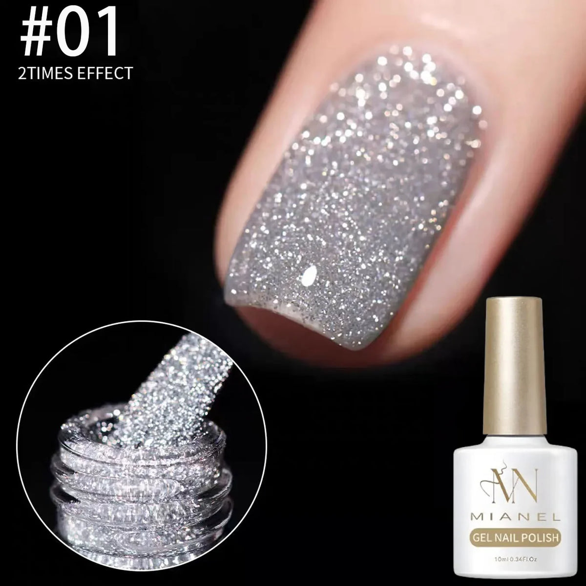 1-12pcs Wine Red Flash Crushed Strobe High Density Diamond Glitter Gel Nail Polish Black Nails Red Nails White Nails