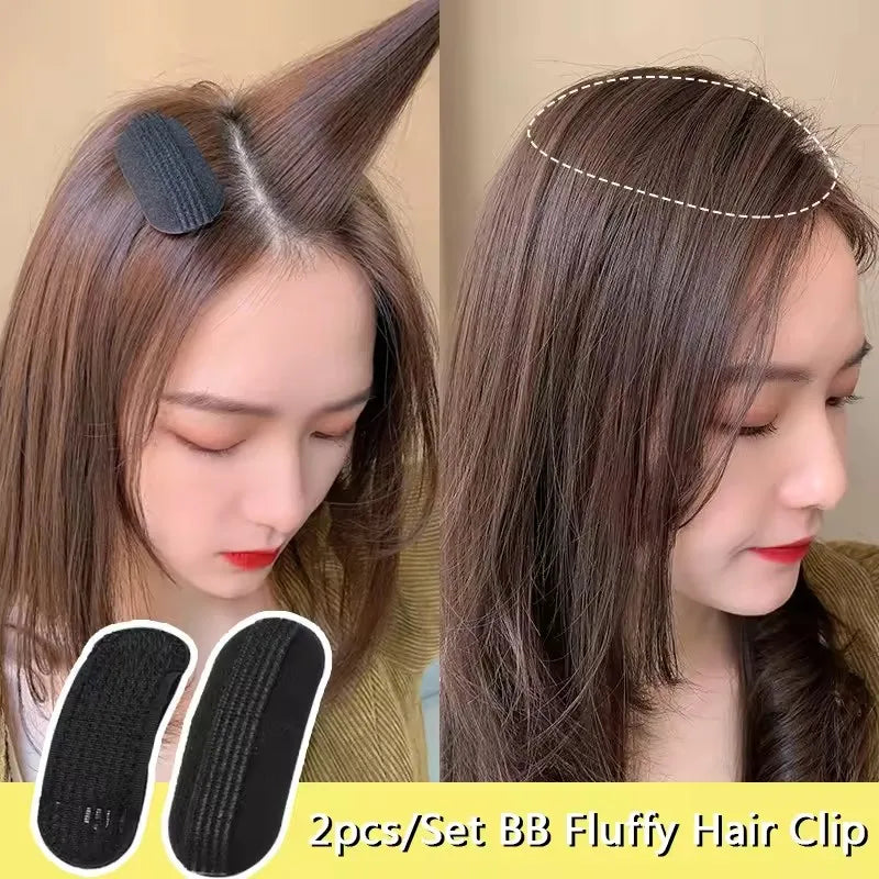 2/4/8pcs Fluffy Invisible Hair Clip for Volume Front Hairline Puff Cushion Perfect for Bun Styling Adding Women’s Hair Styling