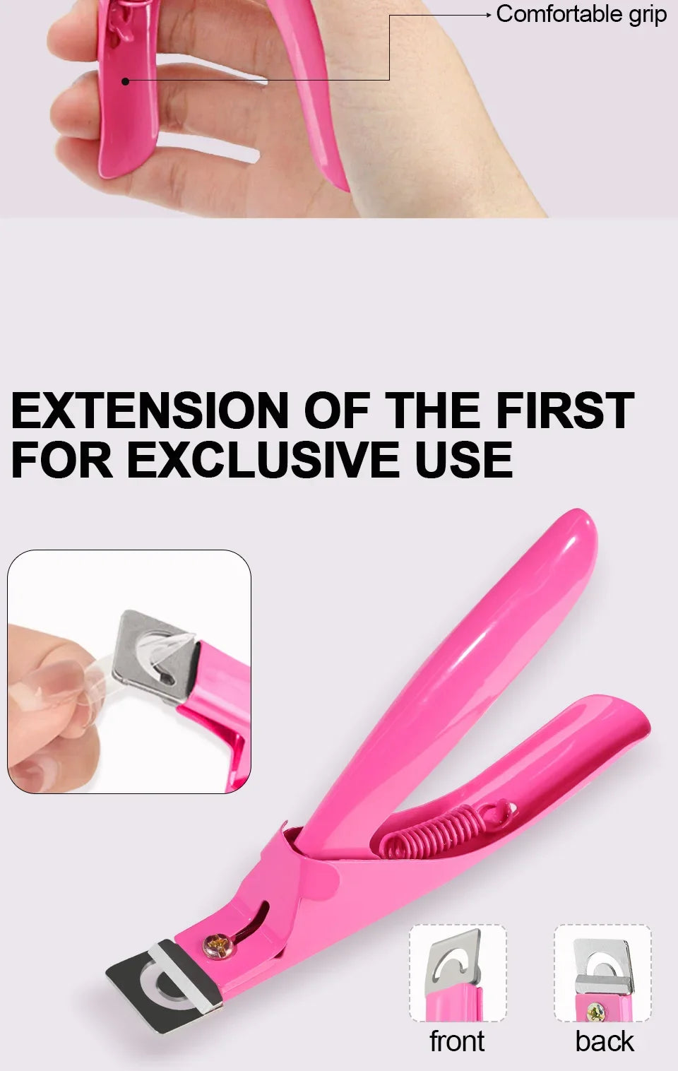 Acrylic Nail Cutter Stainless Steel Clipper Scissors U Word False Tips Trimmer Manicure Tools Straight Cut Kit With 12pcs Magnet
