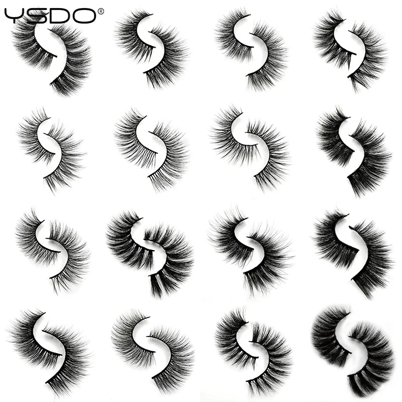 3/5 Pairs 3D Faux Mink Hair Soft Eyelashes Natural Thick Long False Eyelashes Dramatic Fake Lashes Handmade Eyelashes Faux Cils