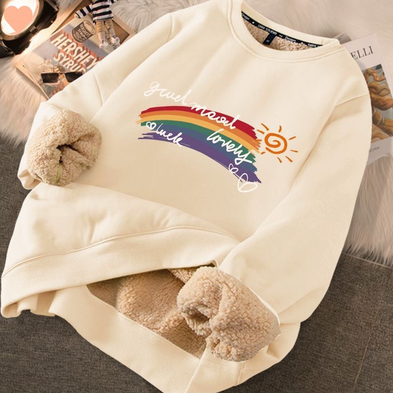 Thickened Printed Sweater for Women