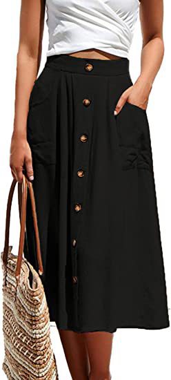 Casual Button Skirt