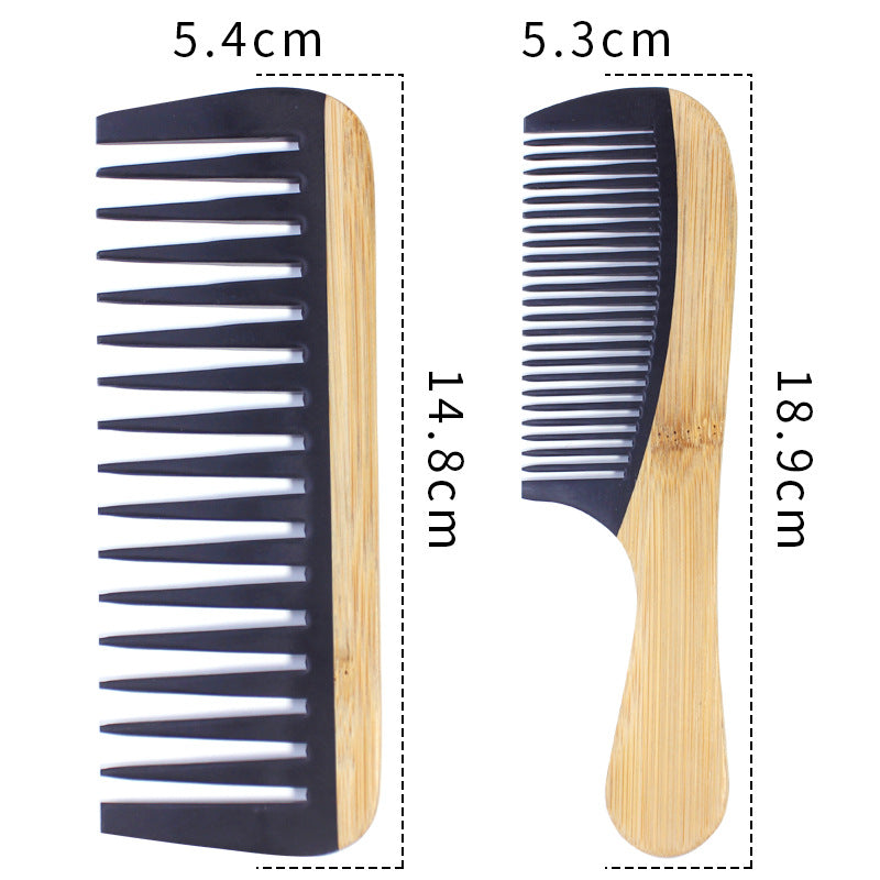 Prism Wellness Bamboo Hair Comb for Women - Anti-Static Wooden Design