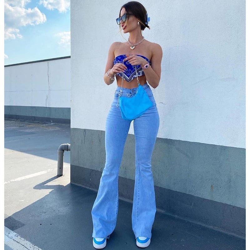 Slim Fit Bootcut Stretch Denim Pants