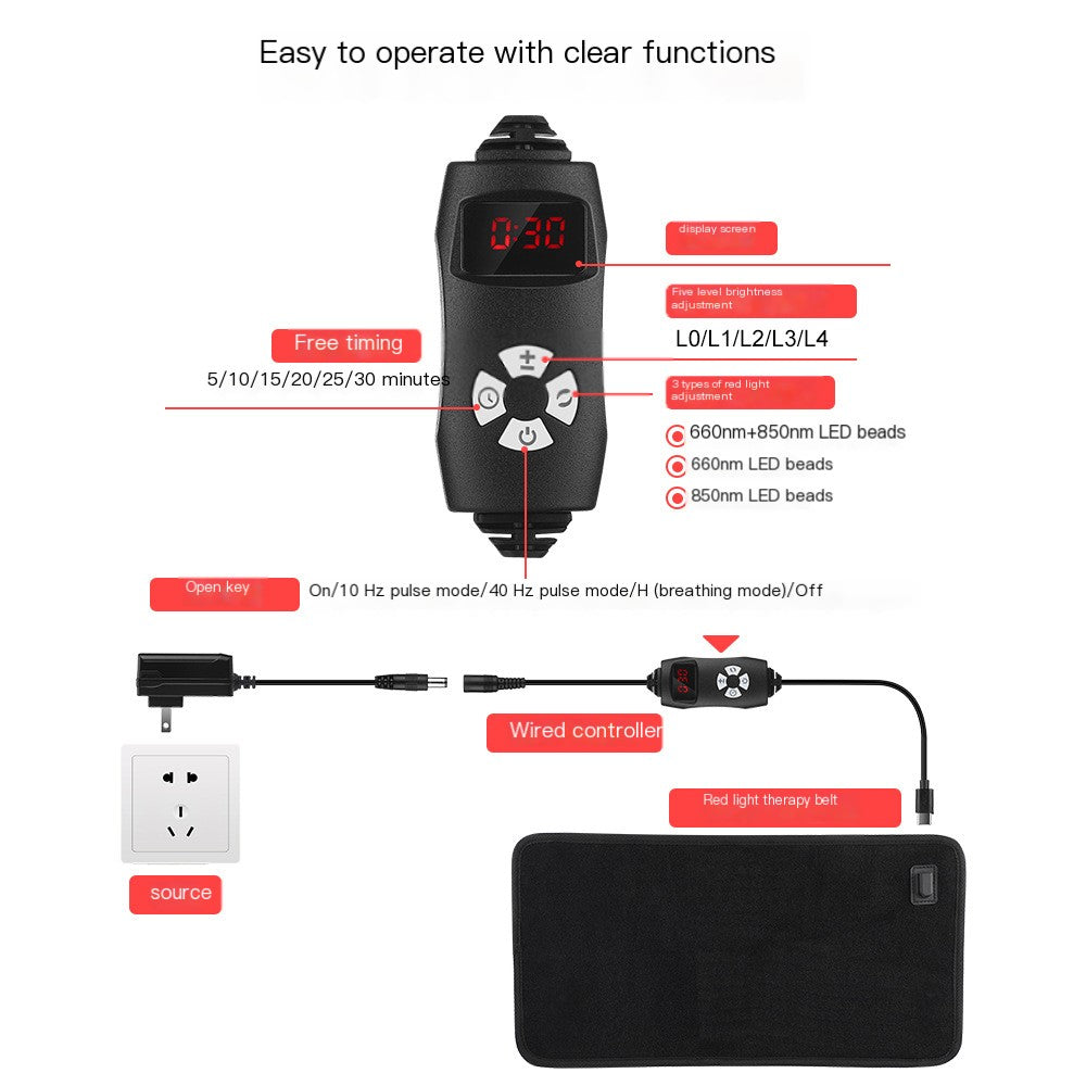120 LED Light Therapy Infrared Heating Belt