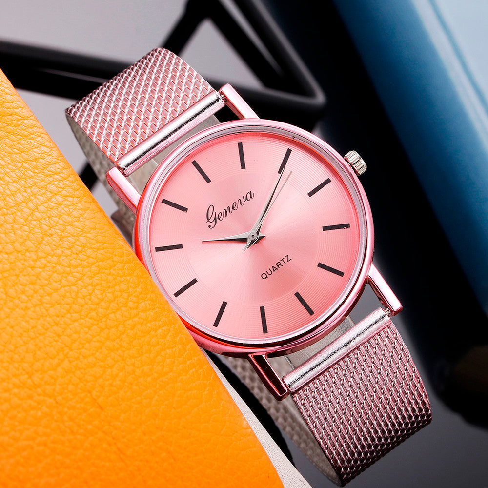 Casual Quartz Mesh Dress Watch