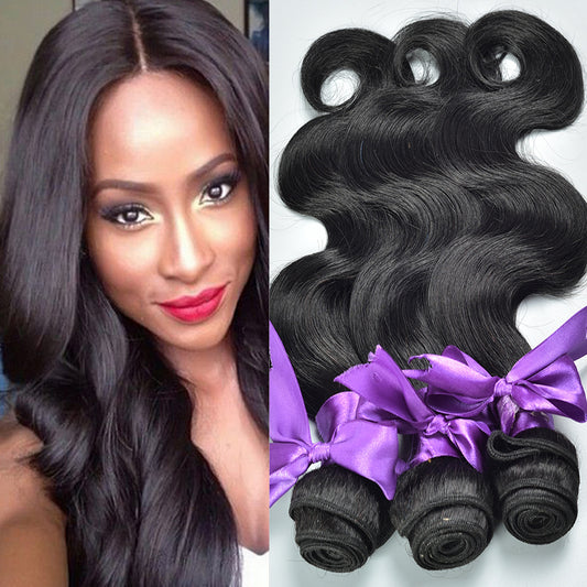Realistic Human Hair Wig with Hair Extensions