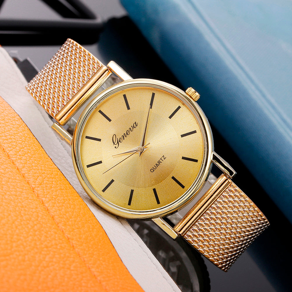Casual Quartz Mesh Dress Watch