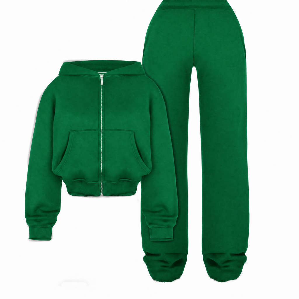 Prism Wellness Letter Sports Suit Zip-up Hooded Cropped Sweatshirt Top And Loose Drawstring Trousers Women's Fashion Clothing