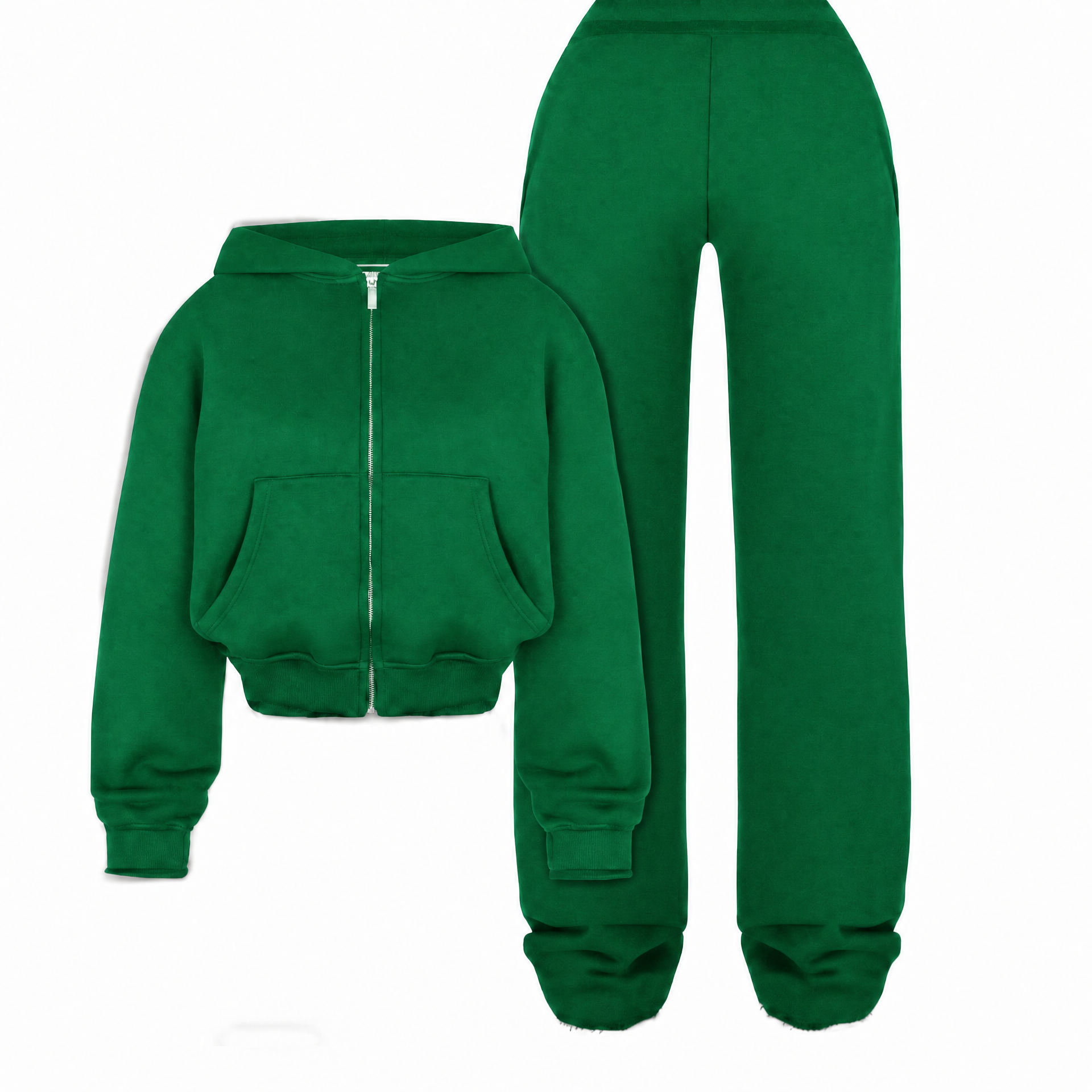 Prism Wellness Letter Sports Suit Zip-up Hooded Cropped Sweatshirt Top And Loose Drawstring Trousers Women's Fashion Clothing